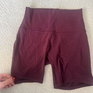 Lululemon Athletica Deep Red Bike Shorts